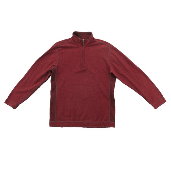Tommy Bahama Other - Tommy Bahama Jeans Sweater Mens Medium Red Quarter Zip Pullover 124-TD2786